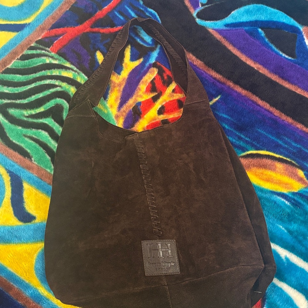 Haute Hippie chocolate brown slouch shoulder Bag